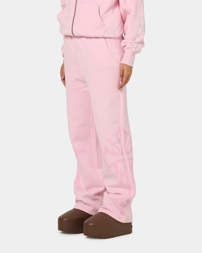 Work Essential ElasticWaist Ed Hardy Trinity Sweatpants Pink