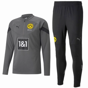 Thread BVB Borussia Dortmund grey training technical tracksuit 2022/23 - Puma