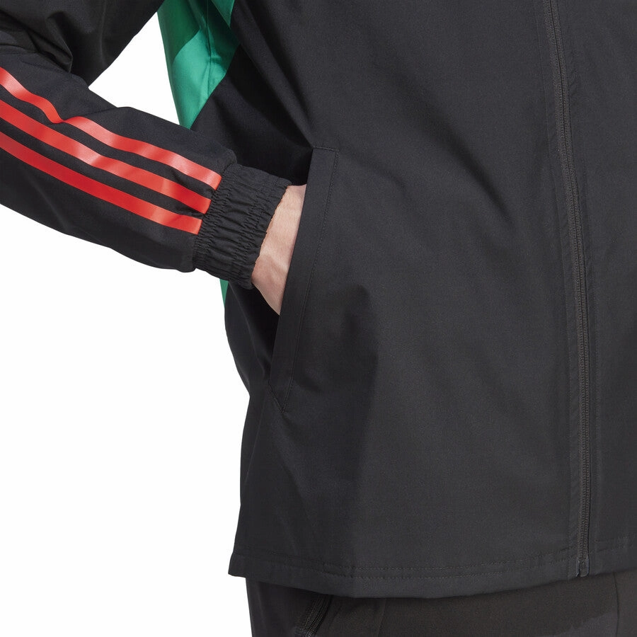 Pilates Manchester United soccer training rain jacket 2023/24 black - Adidas