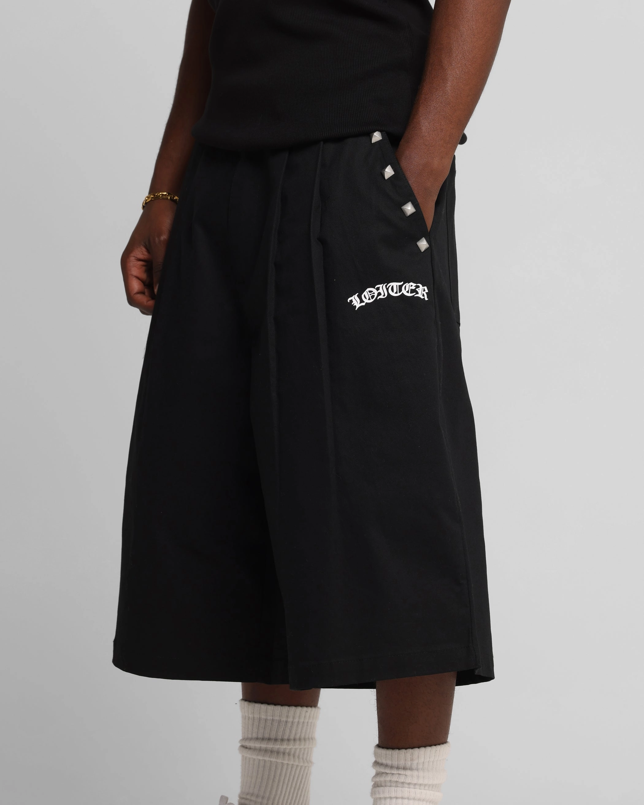Loiter Chopper Baggy Shorts Black Outfit Staple Loose Fit