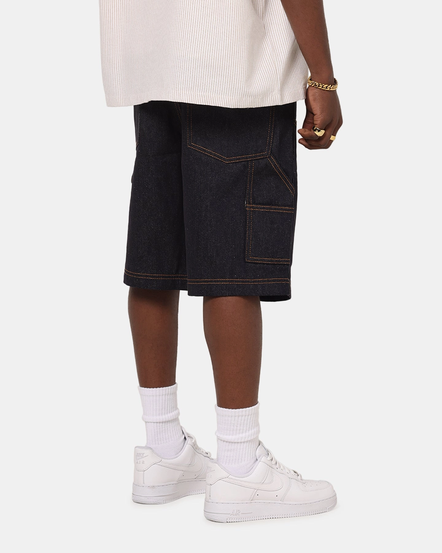 Carre Work Jorts Dark Washed Indigo UV protection layer No Slip Gripper