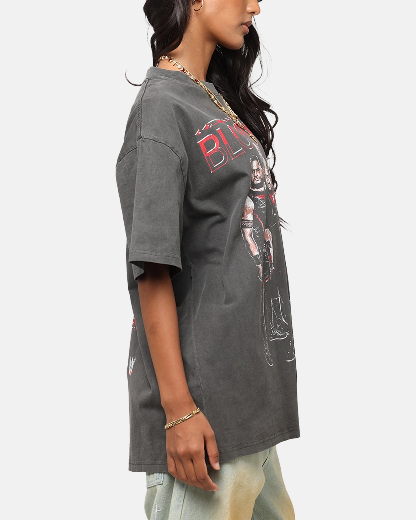 Casual everyday wear Culture Kings X WWE The Bloodline Heavyweight T-Shirt Black Wash