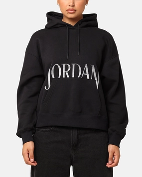 Preppy Style Jordan Women's Brooklyn Fleece Pullover Hoodie Black/Sail