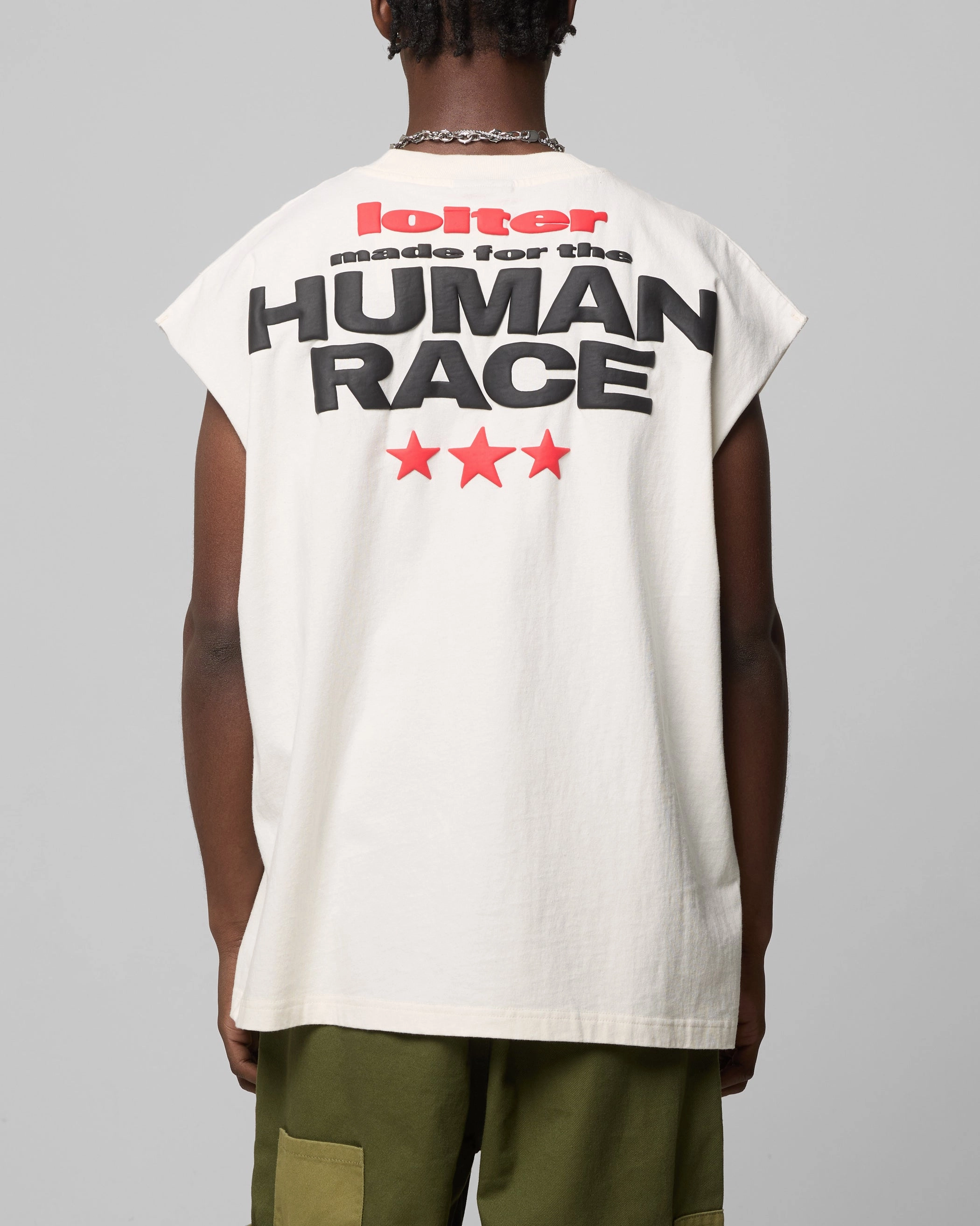 Cozy Layer Minimal Outfit Loiter Celestial Muscle T-Shirt Off White