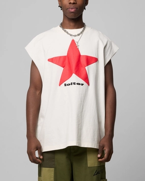 Layered Hem Detail Elegant Detail Loiter Celestial Muscle T-Shirt Off White