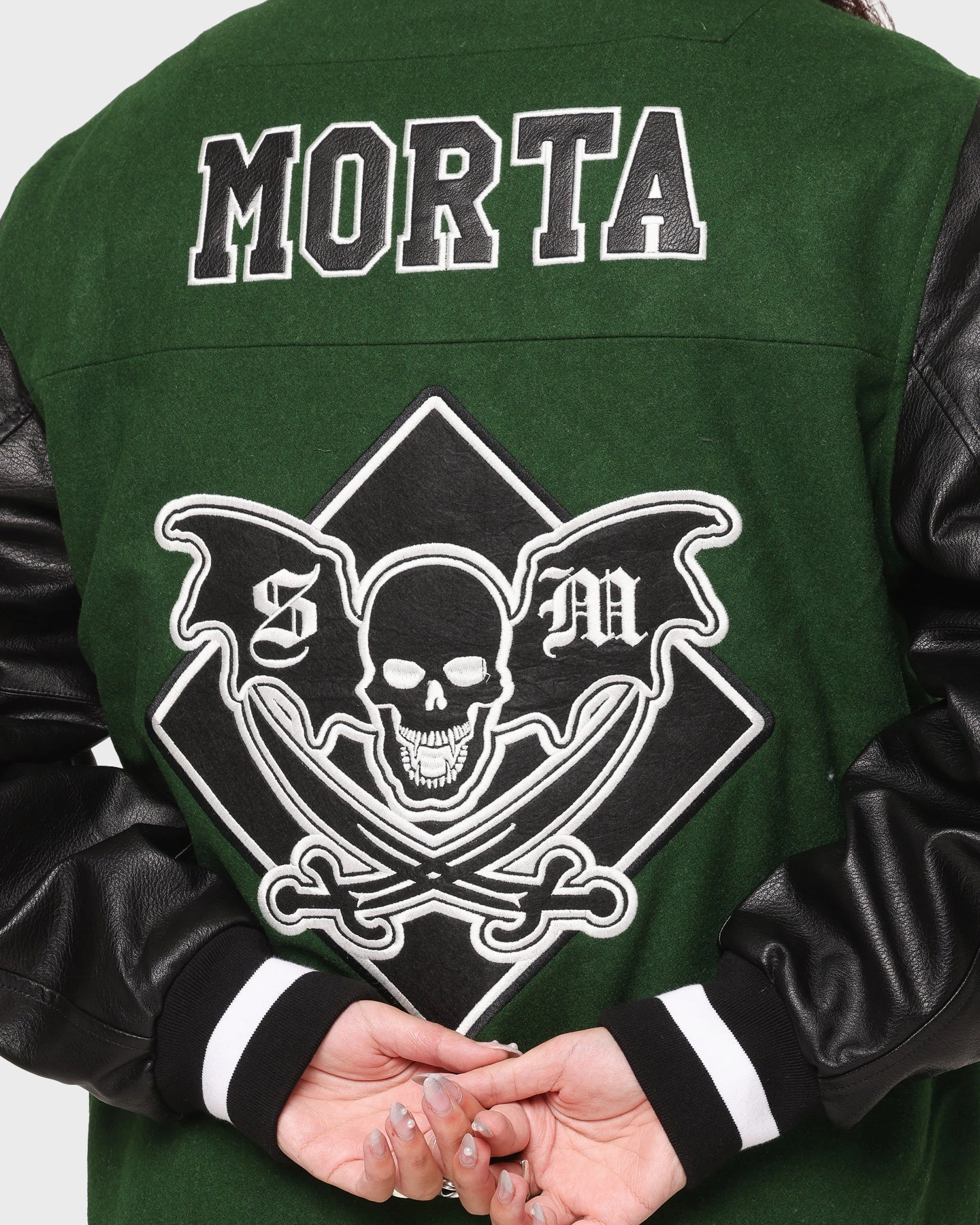 Saint Morta Graveyard Varsity Jacket Dark Green/Black Outdoor Function