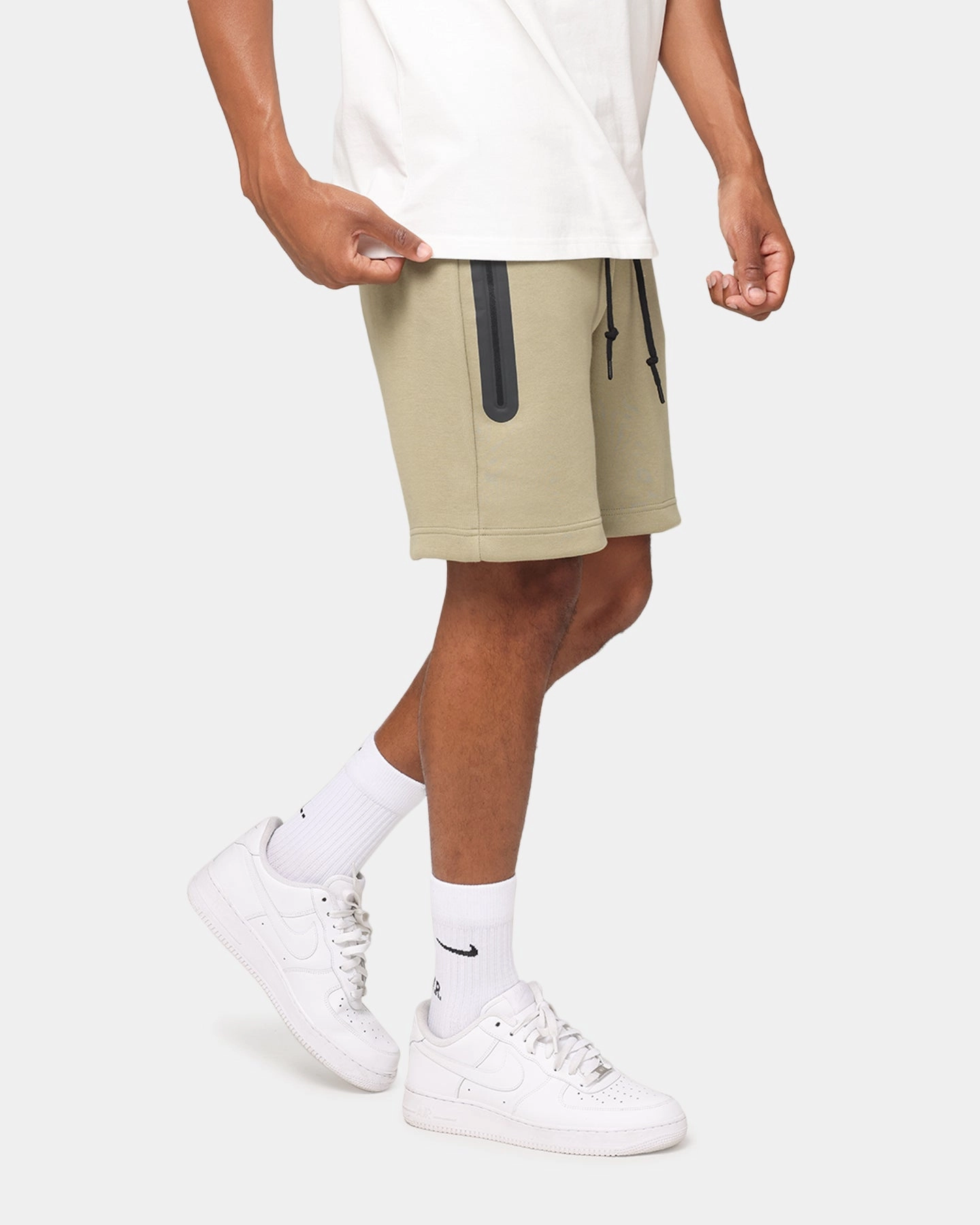 Nike Tech Fleece Shorts Neutral Olive Go Casual Durable Weave Fabric