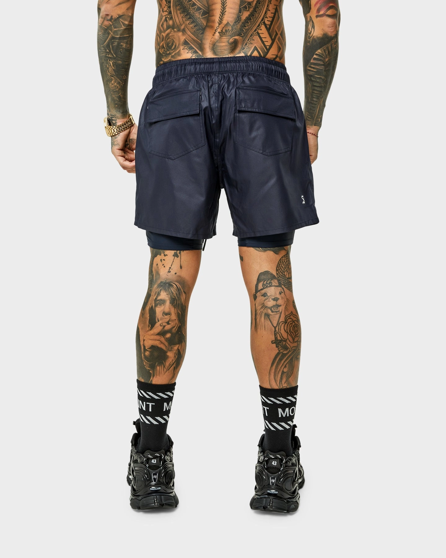 Relax Fit Saint Morta Icarus Athletic Shorts Navy