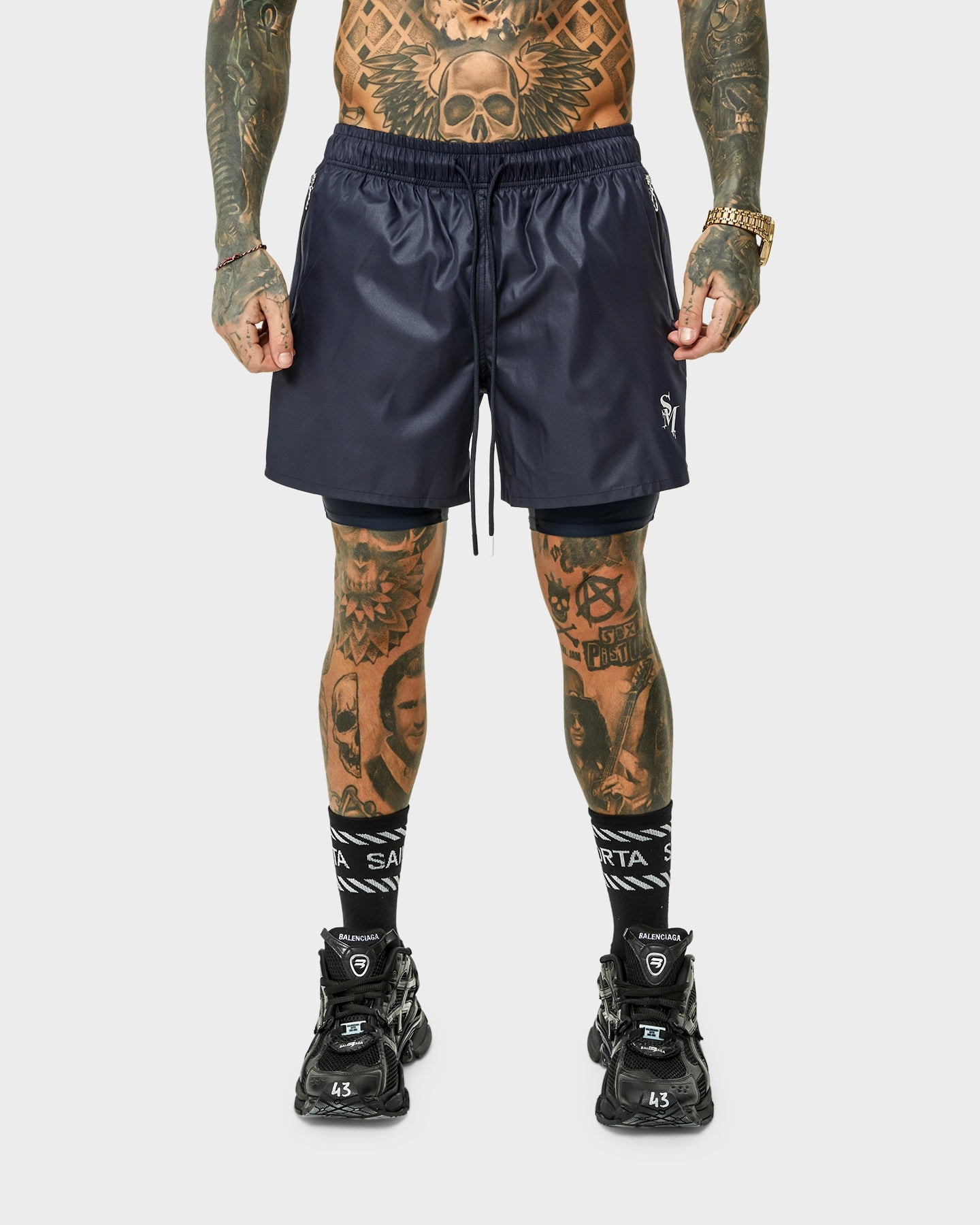 Clean Fabric Saint Morta Icarus Athletic Shorts Navy