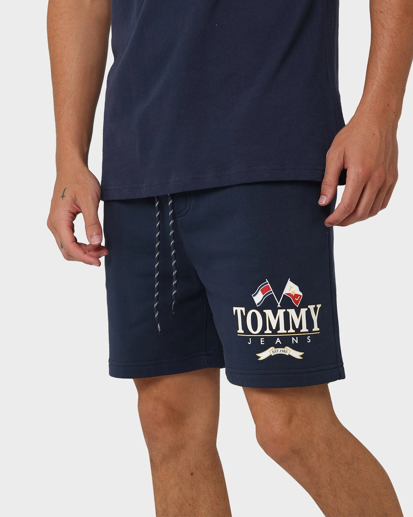 Four Way Stretch Home Style Tommy Jeans TJM Modern Prep Logo Shorts Twilight Navy