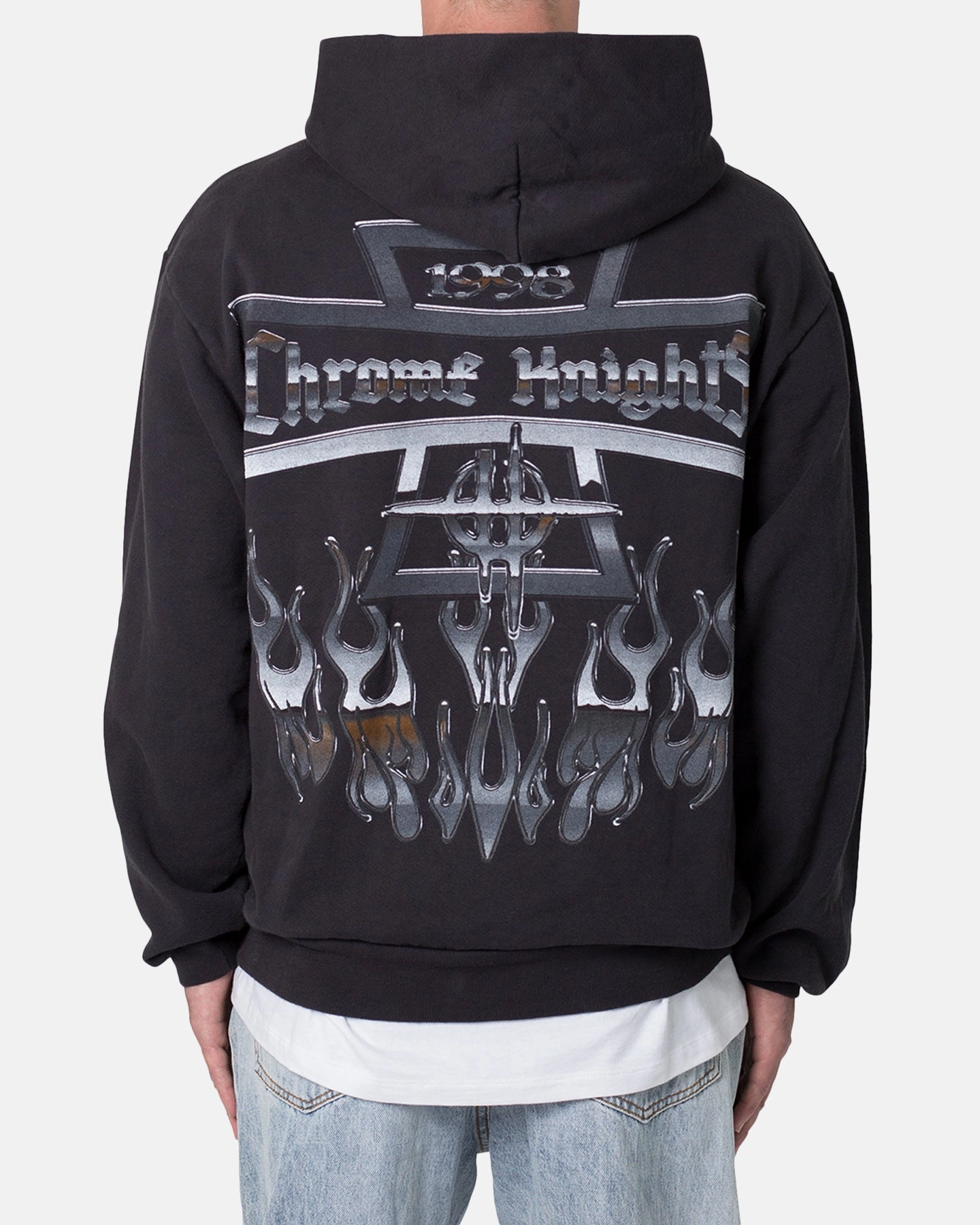Thermal Lining MNML Chrome Knights Hoodie Off Black