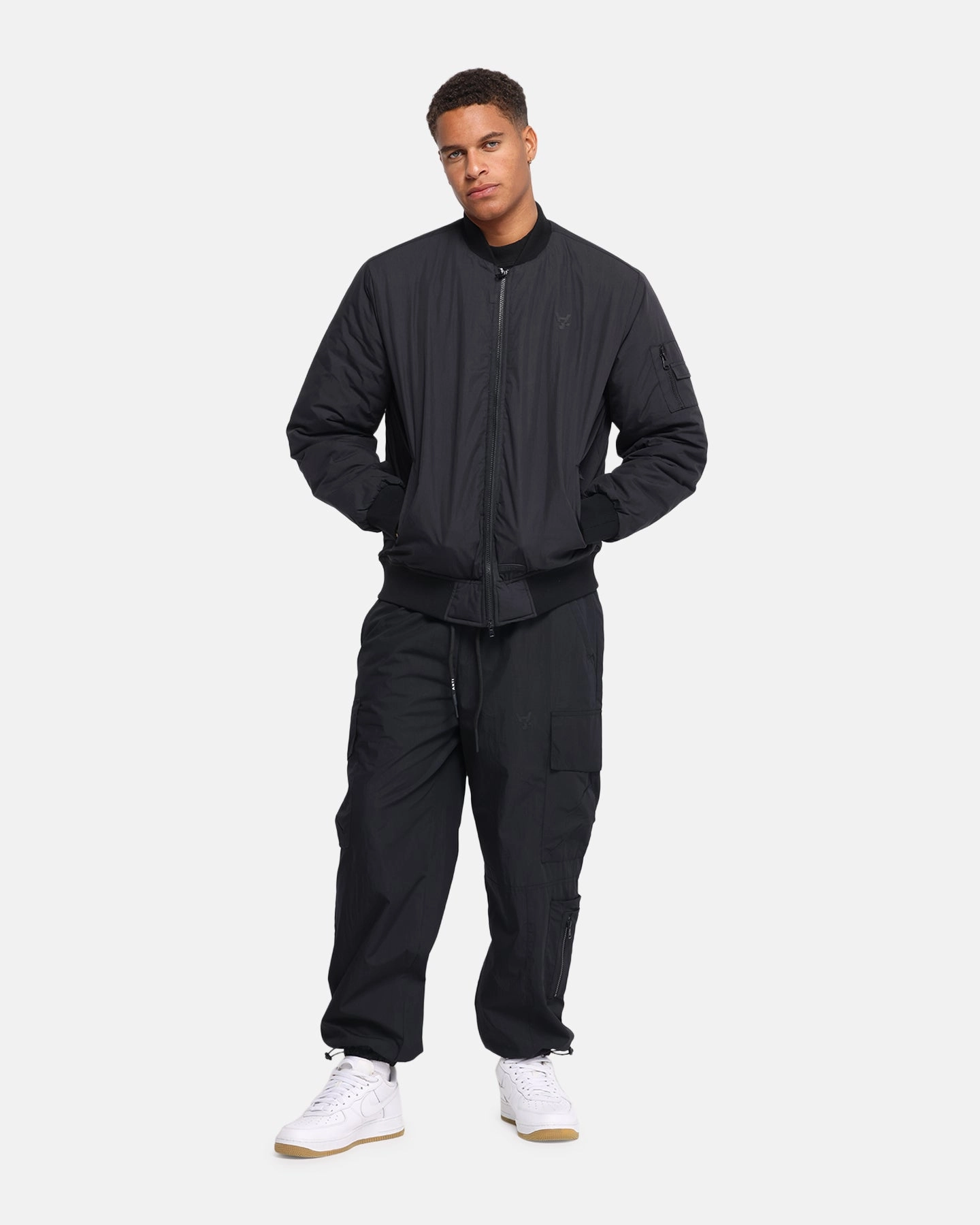 The Anti Order Anti Essential Oversized Bomber Jacket Black Ergonomic Cut Distribute