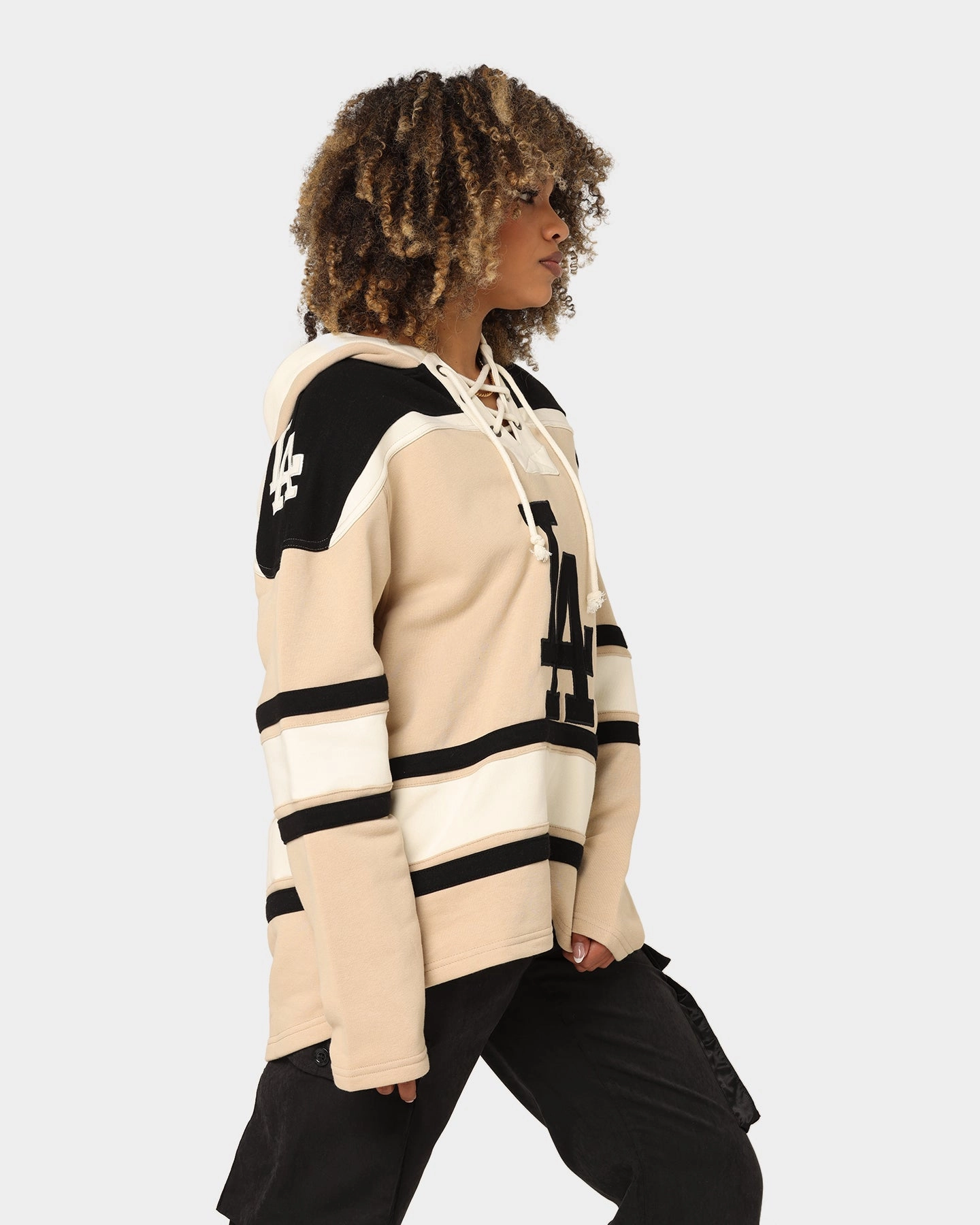 47 Brand Los Angeles Dodgers Superior Lacer Hoodie Khaki Practical Wear Infrastructure