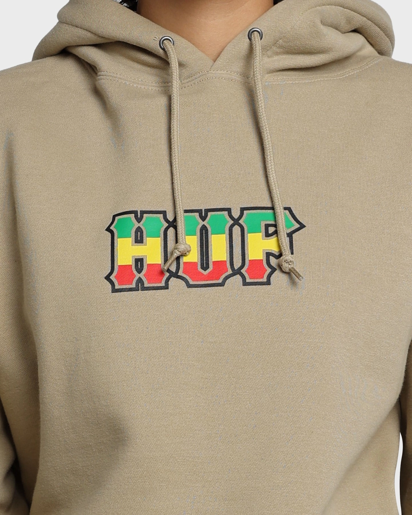 Performance Optimized Fit Child HUF Righteous Pullover Hoodie Tan