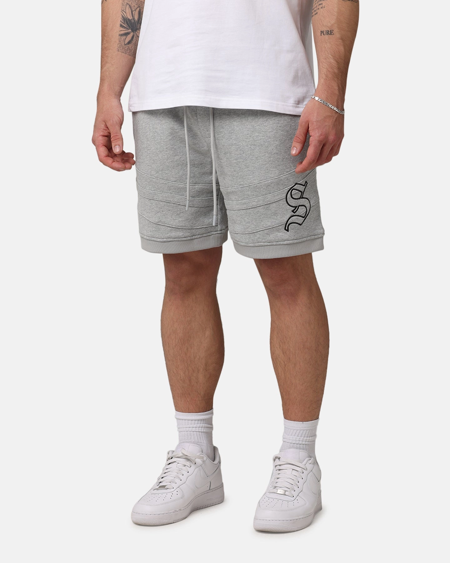 Saint Morta Homebase Fleece Shorts Grey Marle Seamless Integration