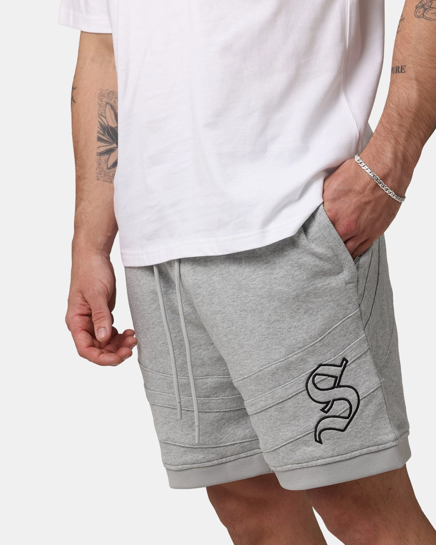 Mood Match Stylish Outfit Saint Morta Homebase Fleece Shorts Grey Marle