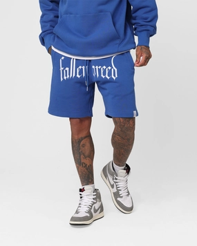 Outdoor Style Heat Ready Fallen Breed Logo Sweat Shorts Sapphire Blue
