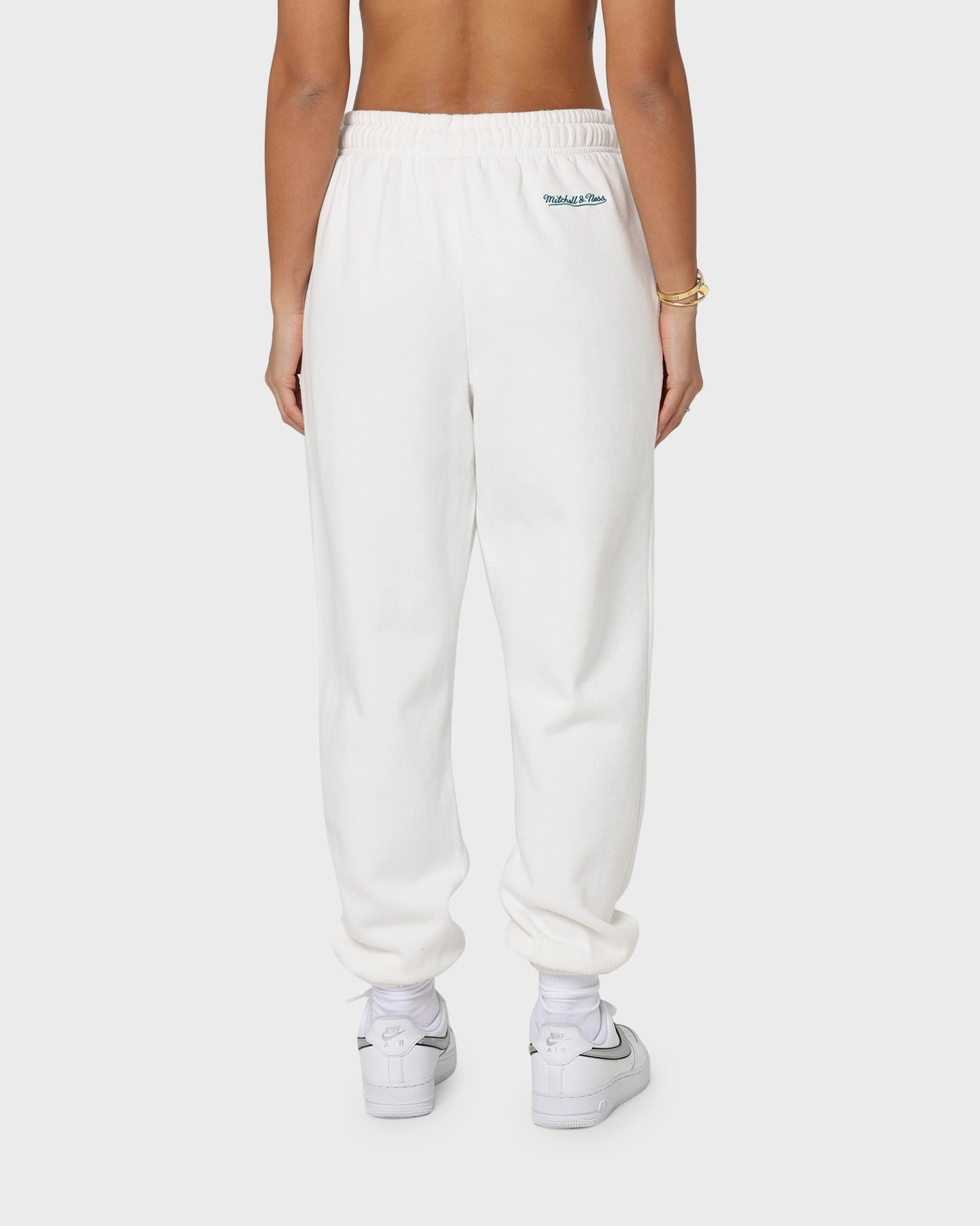 clean design Mitchell & Ness Women's Shaq Sweat Pants Vintage White