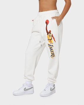 Twill Weave Texture Mitchell & Ness Women's Shaq Sweat Pants Vintage White