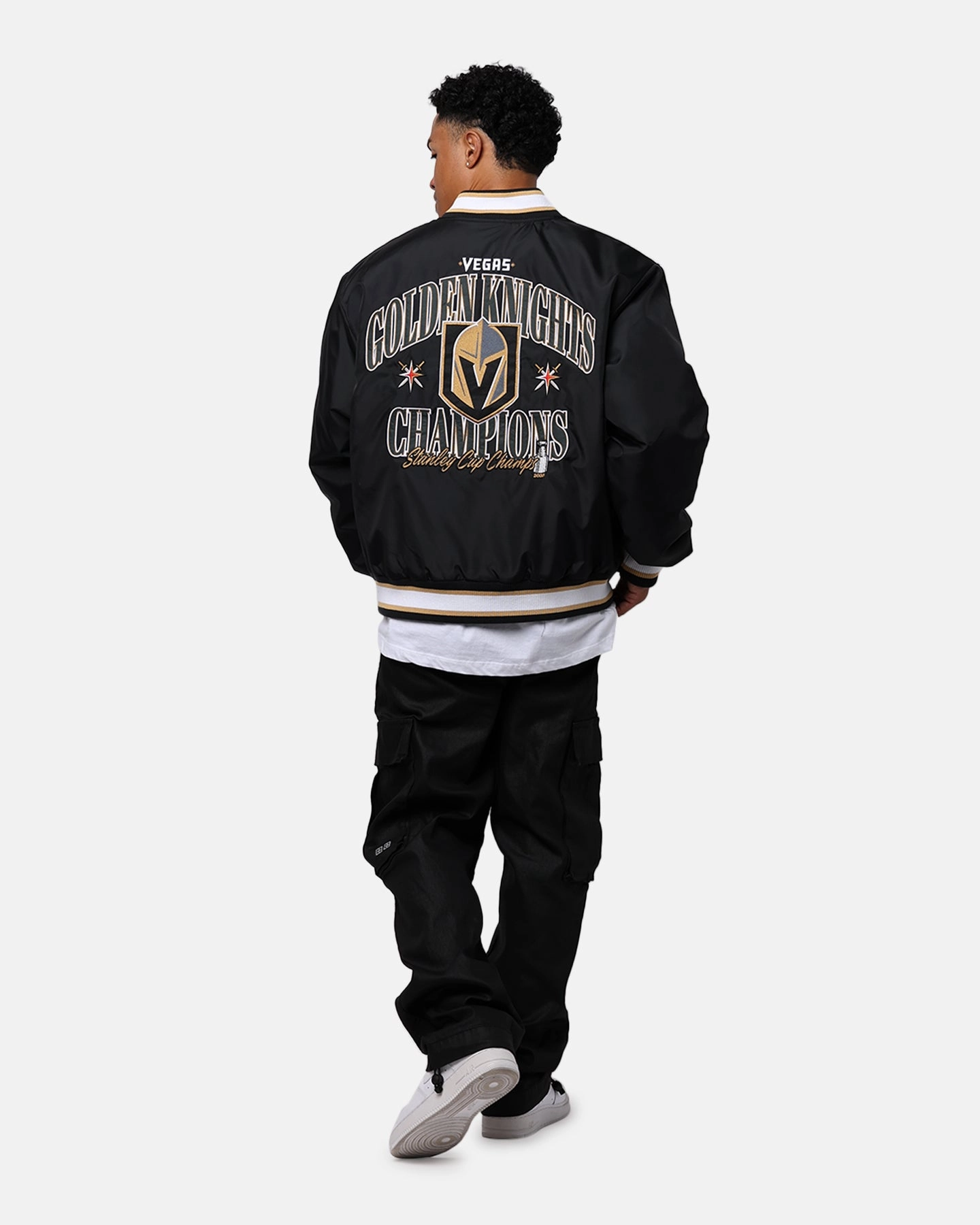winter season Majestic Athletics Vegas Golden Knights Moto Jacket Faded Black