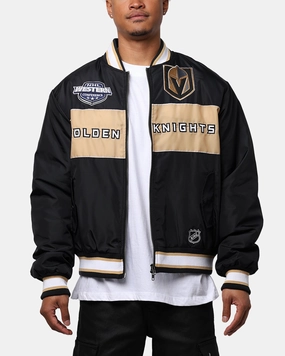 Majestic Athletics Vegas Golden Knights Moto Jacket Faded Black Patterned