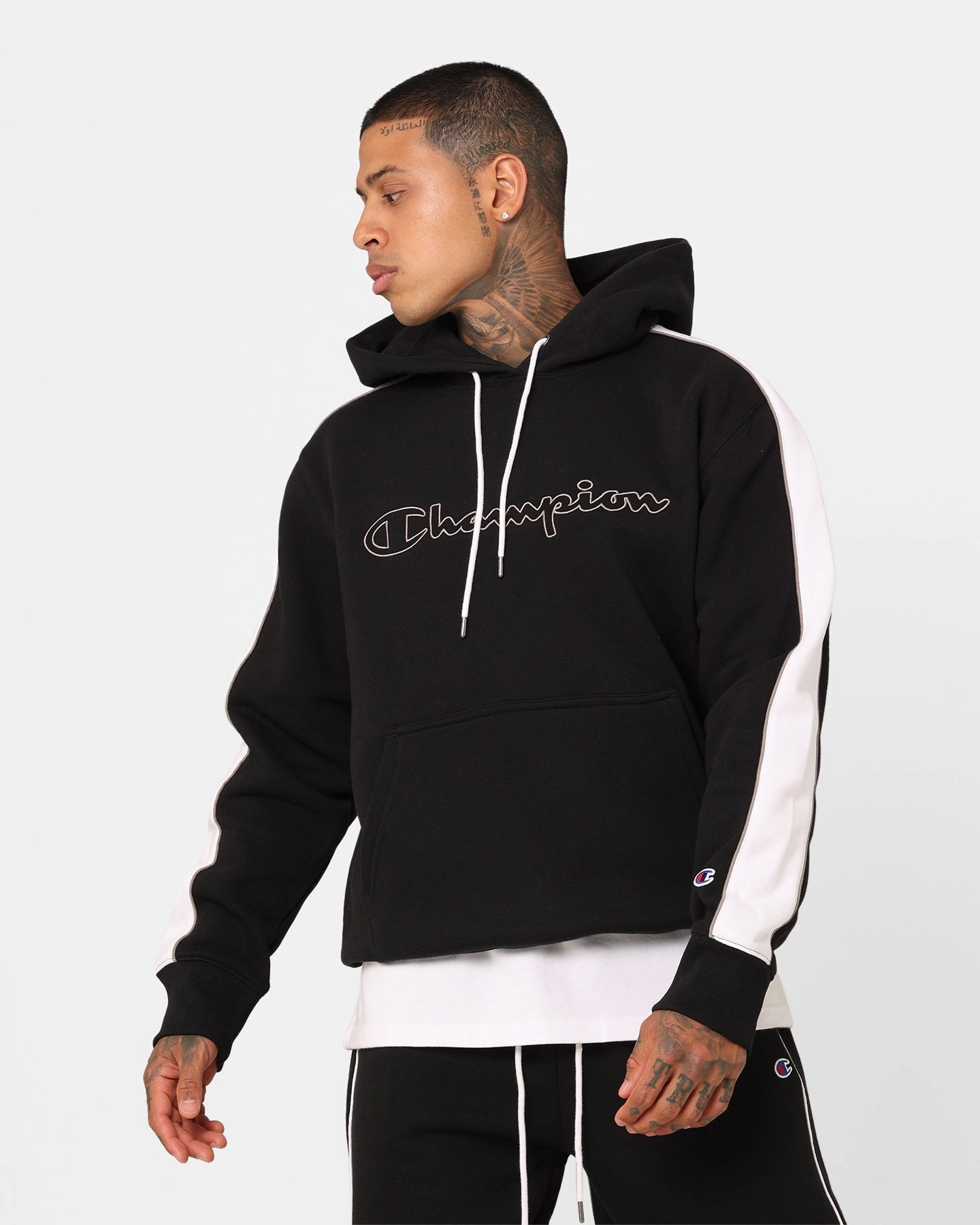 Champion Rochester City Hoodie Black/Grey Rugged Look
