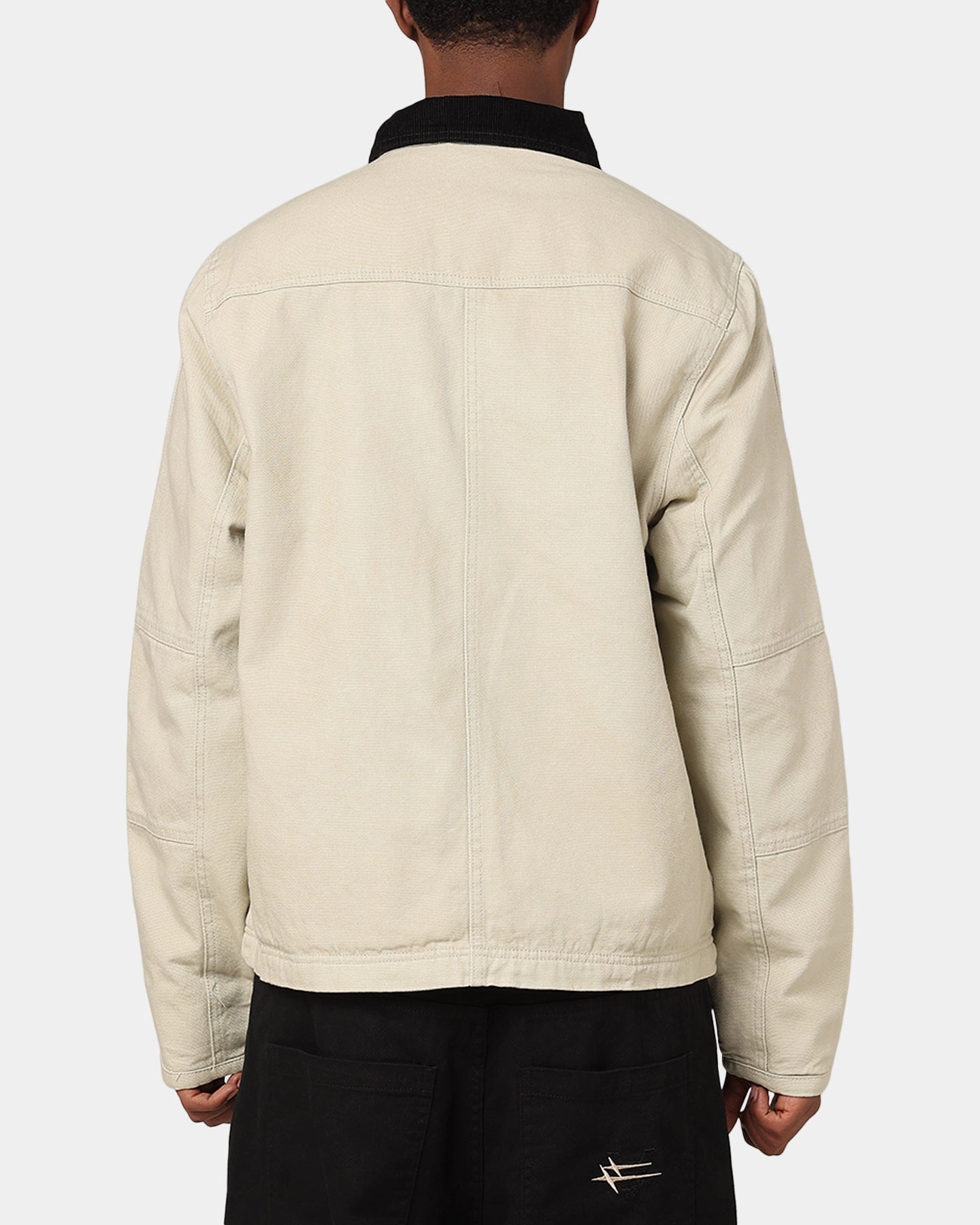 Articulated Sleeve Cut Layer Smart X-Large Washed Shop Jacket Bone