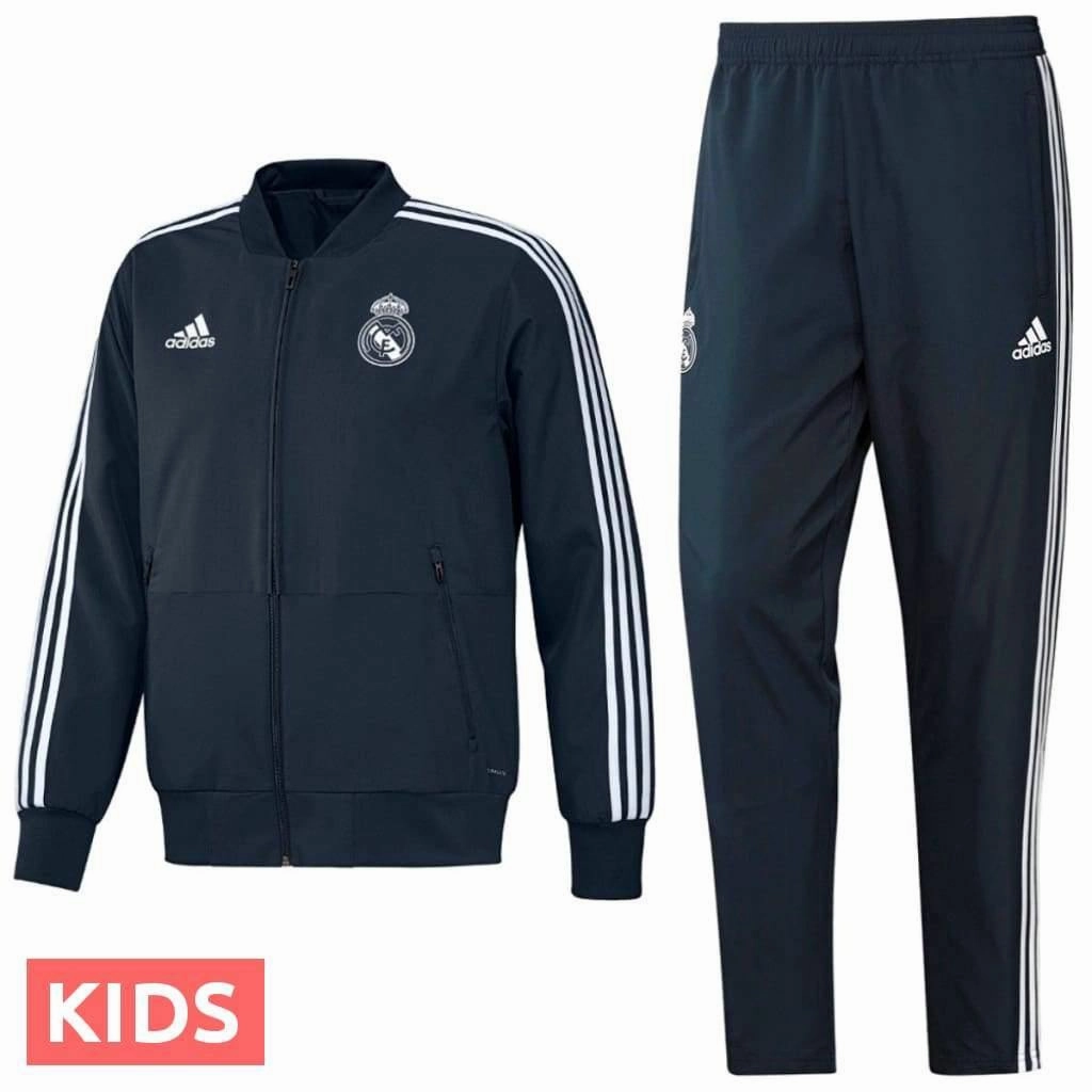 Luxury AbrasionResistantSurfaces Kids - Real Madrid presentation Soccer tracksuit 2018/19 - Adidas