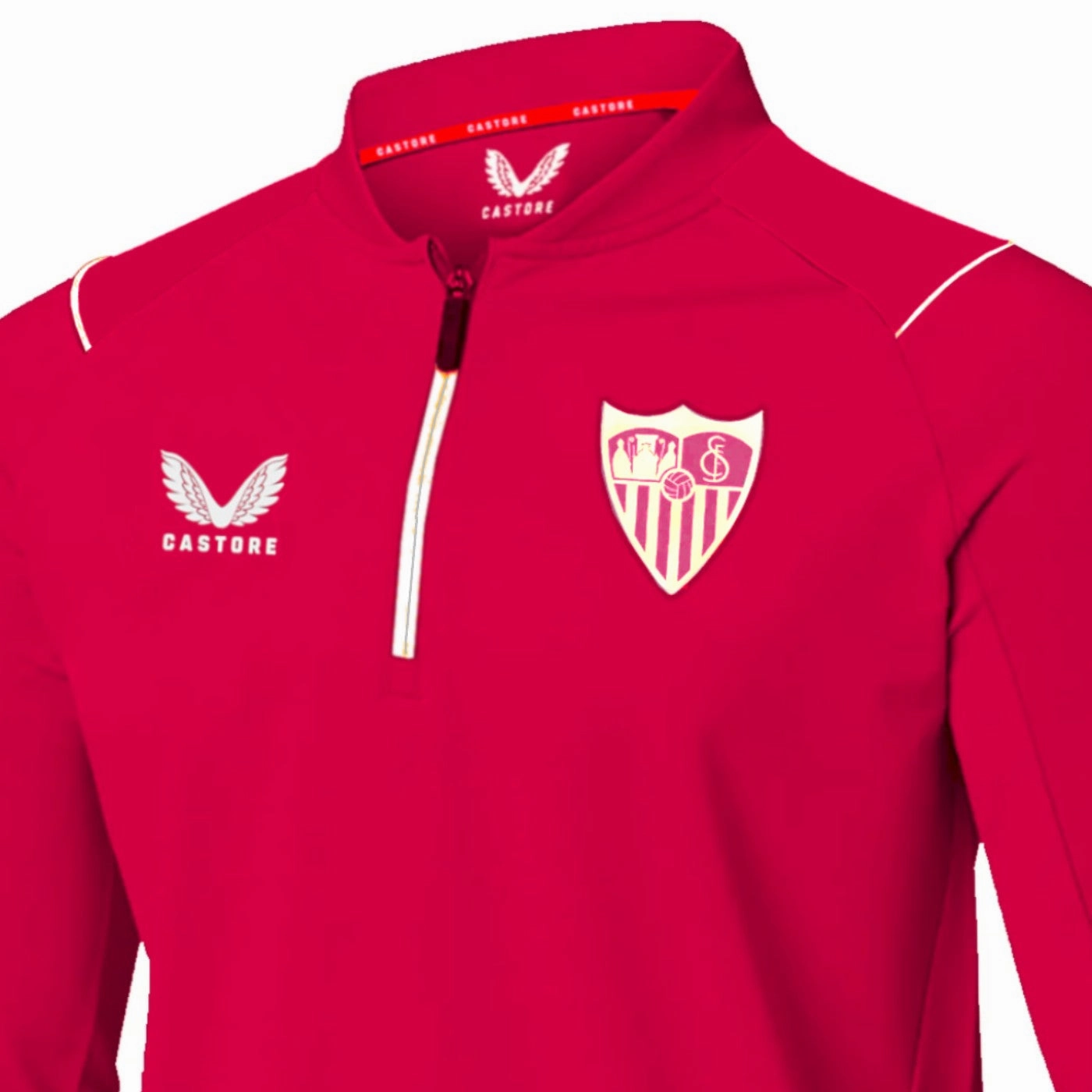 Sevilla FC dark pink training technical sweat top 2022/23 - Castore crystal lace venue