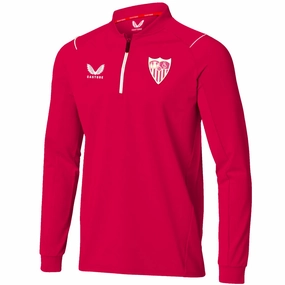 Sevilla FC dark pink training technical sweat top 2022/23 - Castore QuickRelease Closure