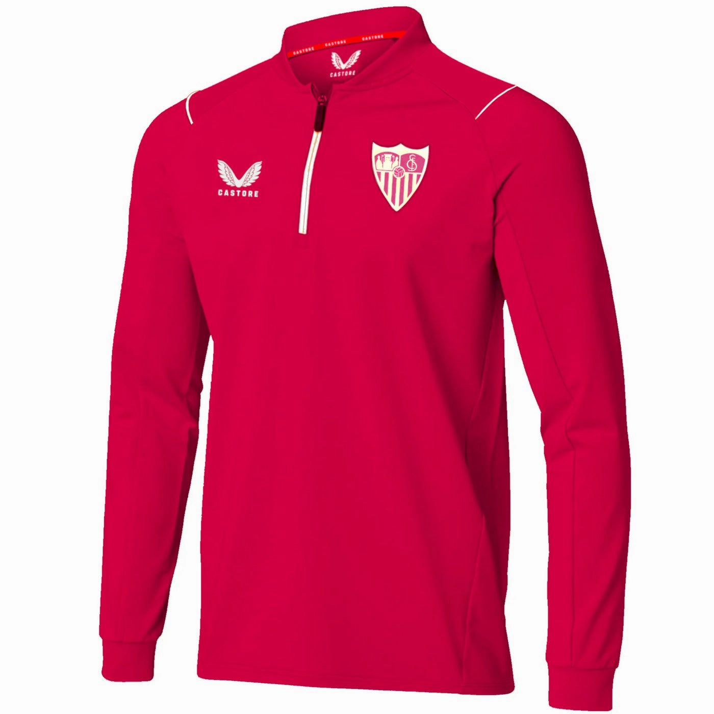 Sevilla FC dark pink training technical sweat top 2022/23 - Castore QuickRelease Closure