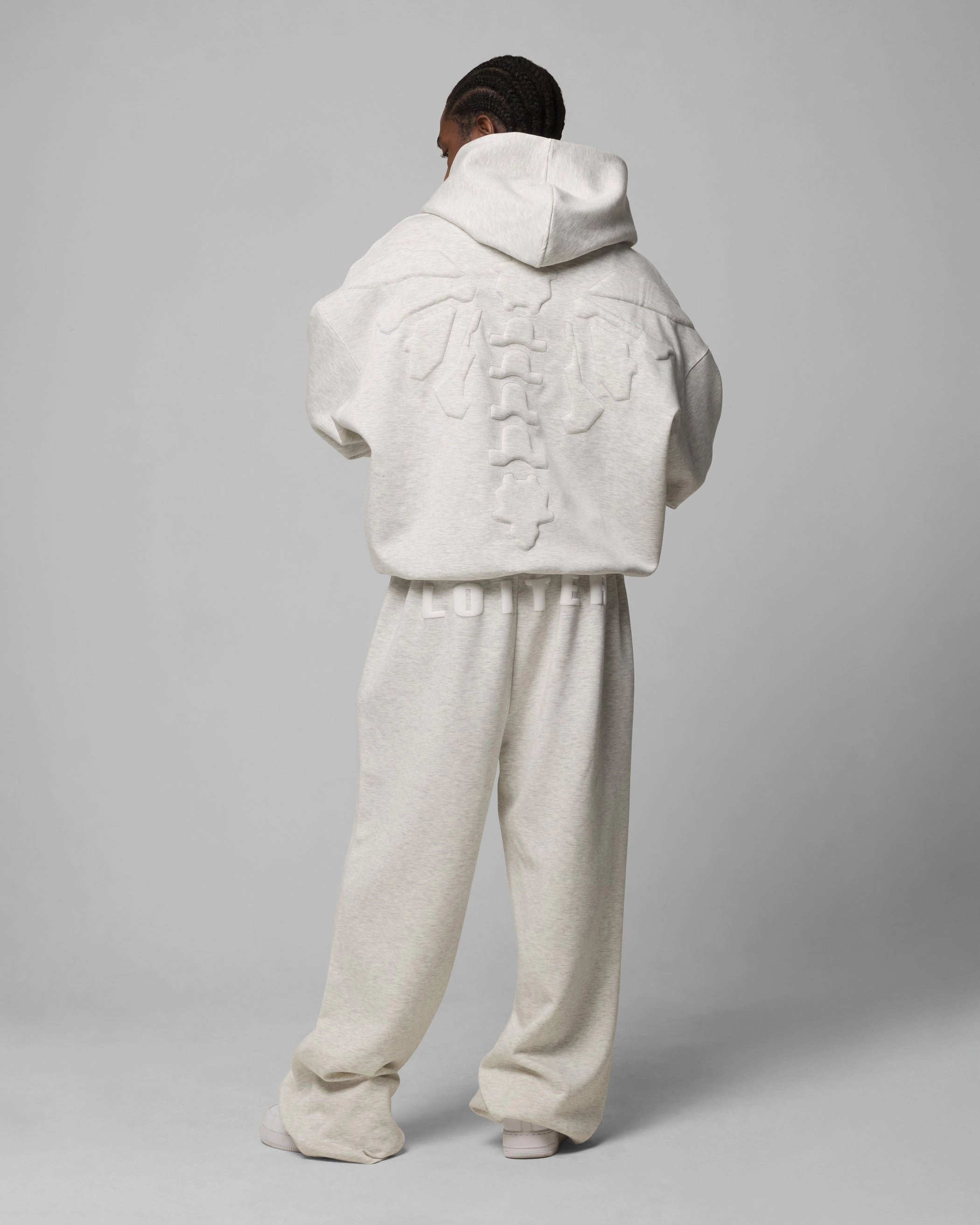 Loiter Sandevistan Hoodie Grey Marle Anti Static Lining