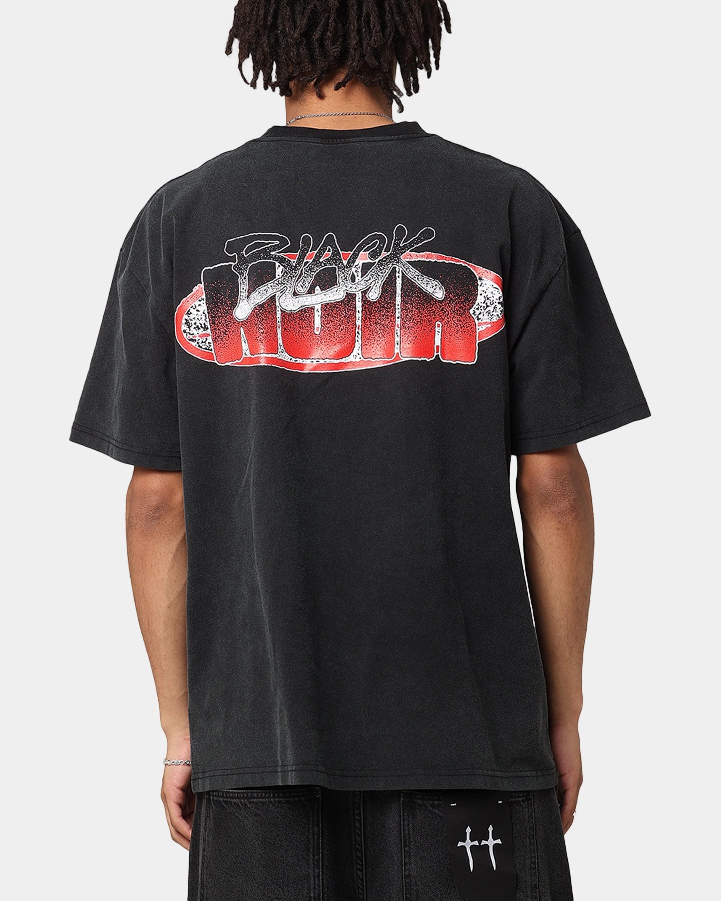 Goat Crew X The Boys Black Noir Vintage T-Shirt Black Acidwash BreathableMaterial Seasonal Outfit