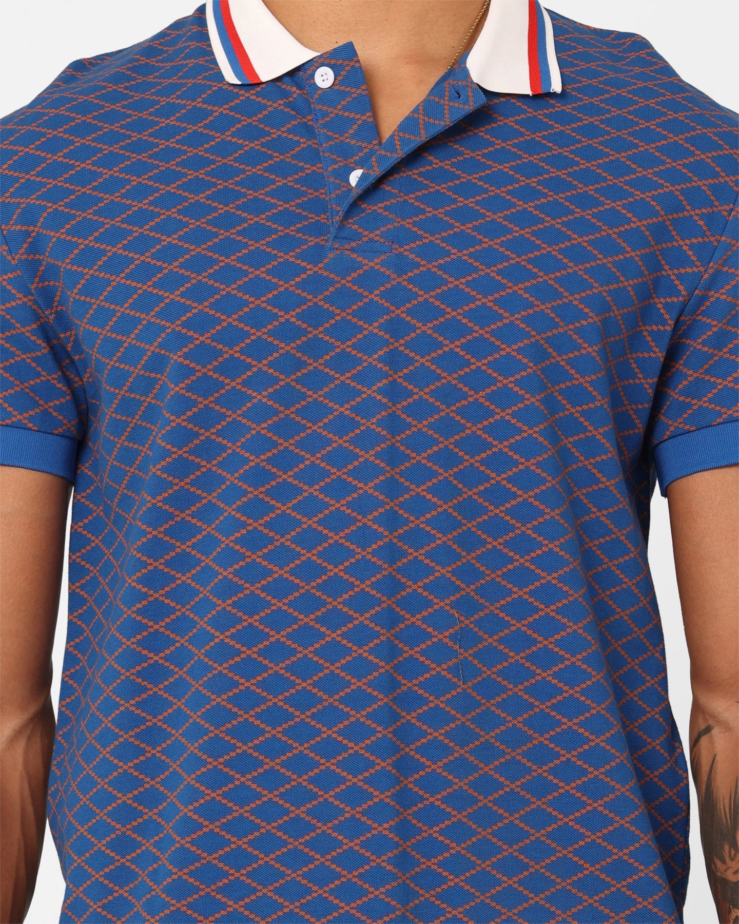XXIII Printed Polo Shirt Blue/Brown Spring Collection
