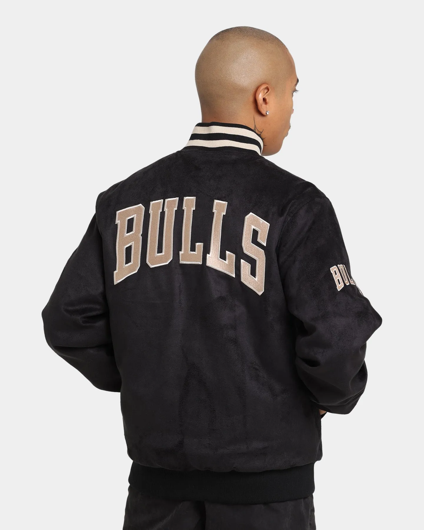 actors Inspire New Era Chicago Bulls Suede Jacket Black