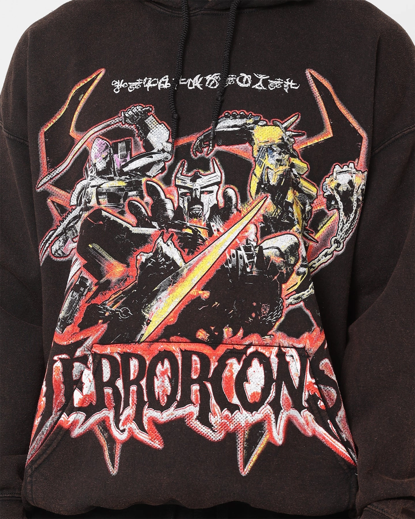 Goat Crew X Transformers Terrorcons Vintage Hoodie Black Wash Ergonomic Cut
