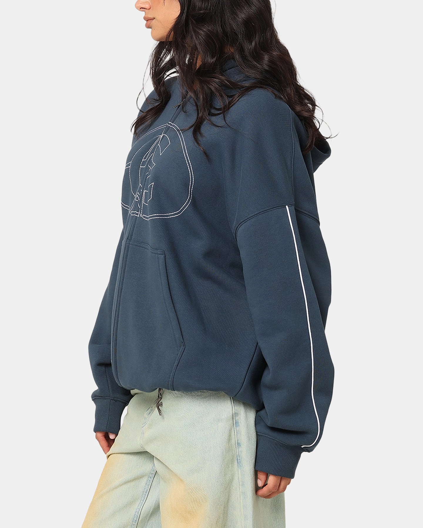 Carre C-Superstar Pipe Zip Hoodie Navy Flexible