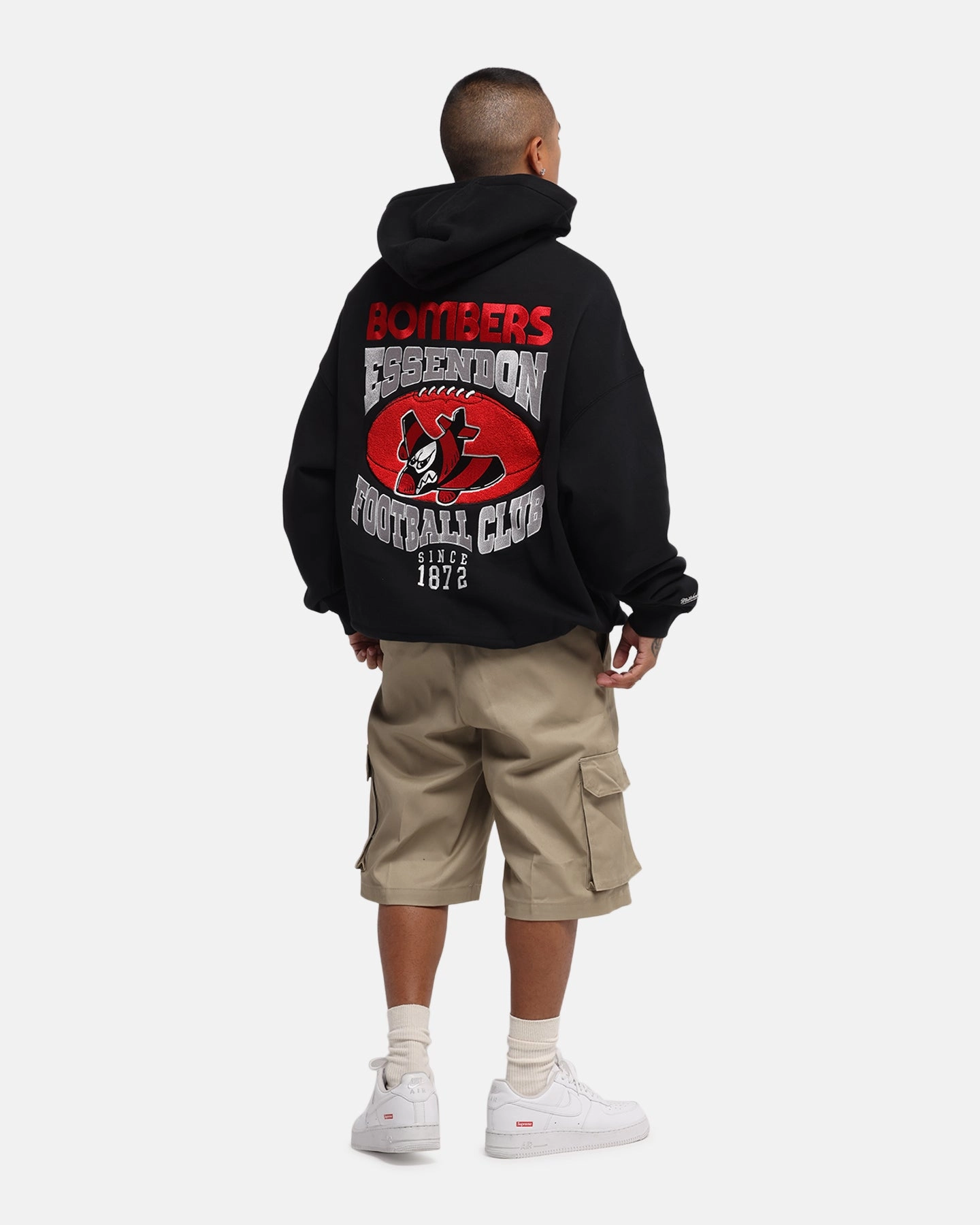 Mitchell & Ness Essendon Bombers Team Hoodie Solid Black Hot