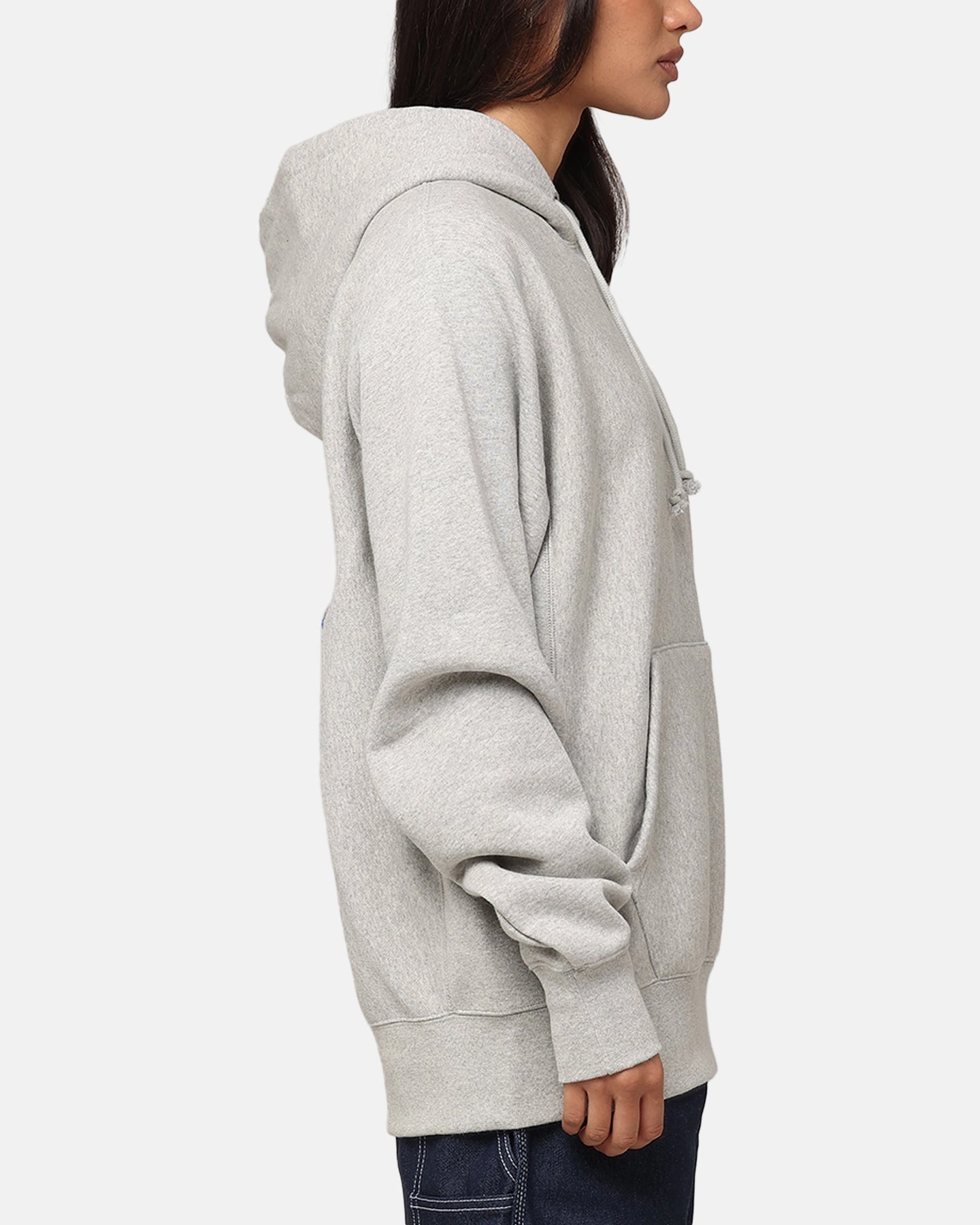 Champion Reverse Weave Field Basketball Hoodie Oxford Heather Effort Cordlock Adjustment System