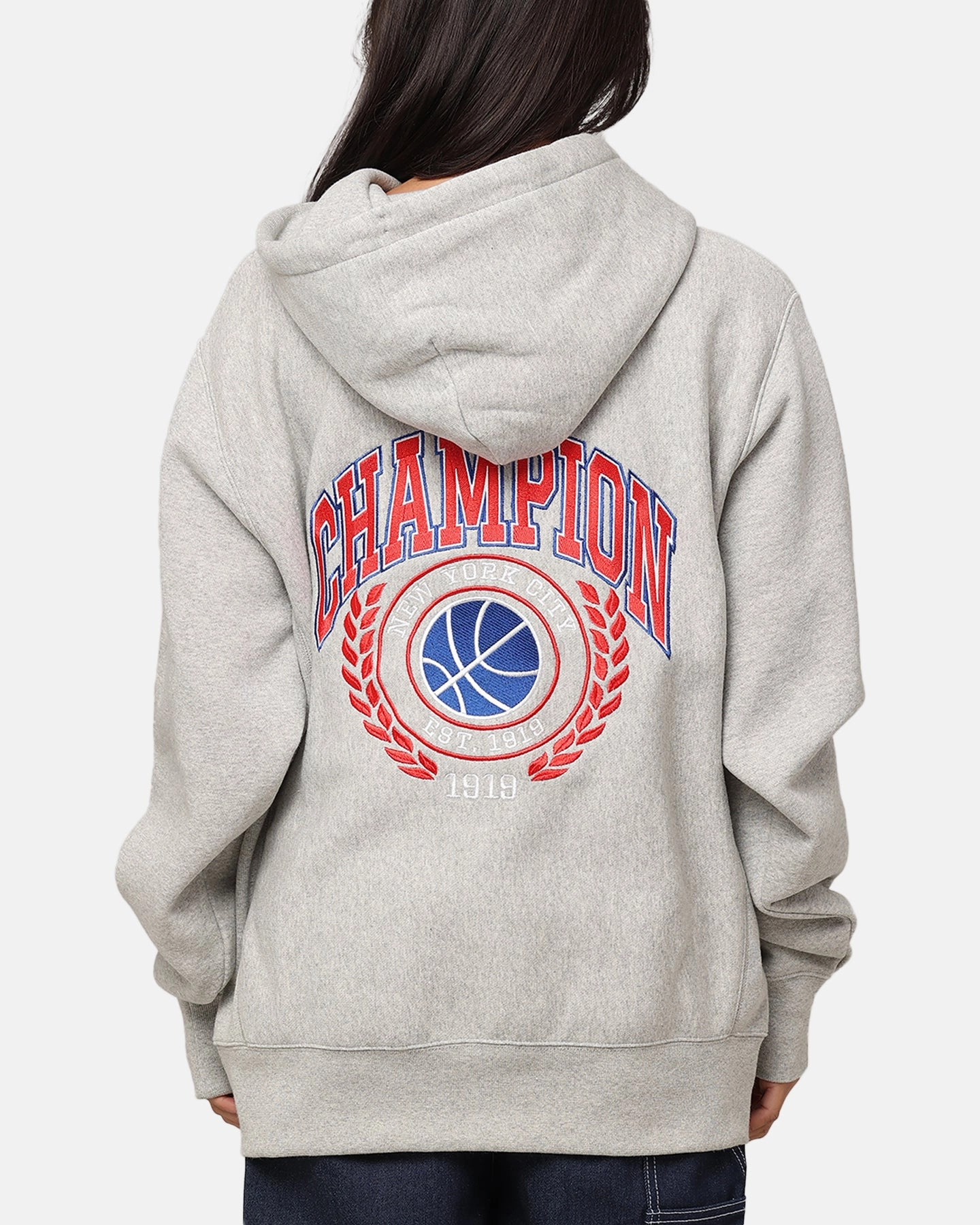 Champion Reverse Weave Field Basketball Hoodie Oxford Heather Patience