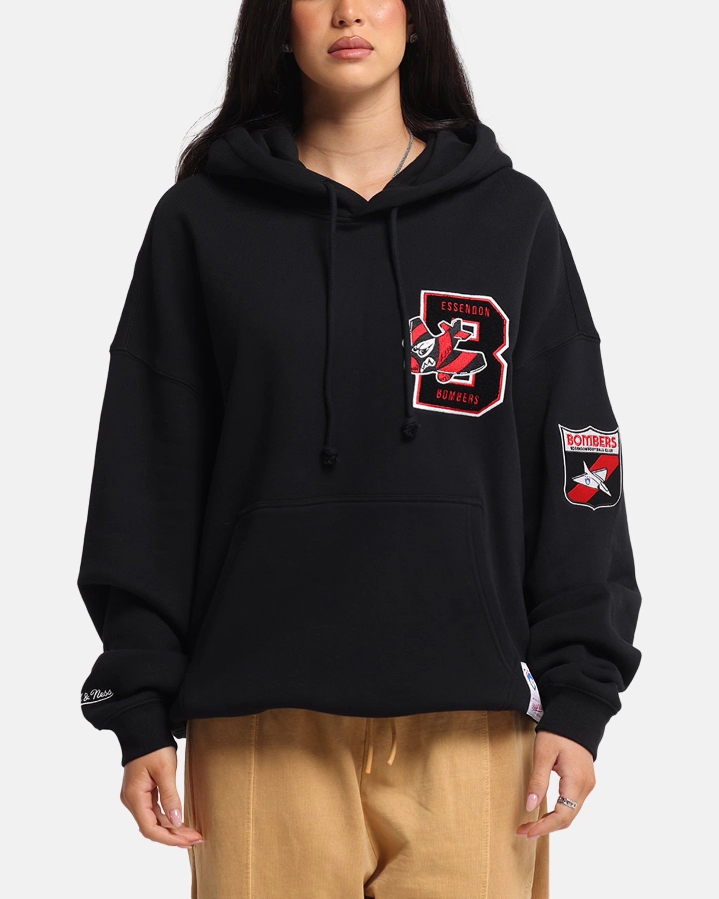 Mitchell & Ness Essendon Bombers Team Hoodie Solid Black library