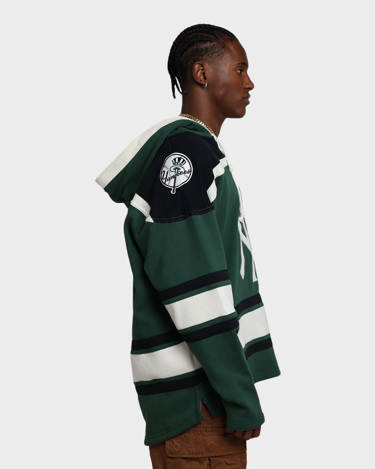 47 Brand New York Yankees Superior Lacer Hoodie Dark Green Beach