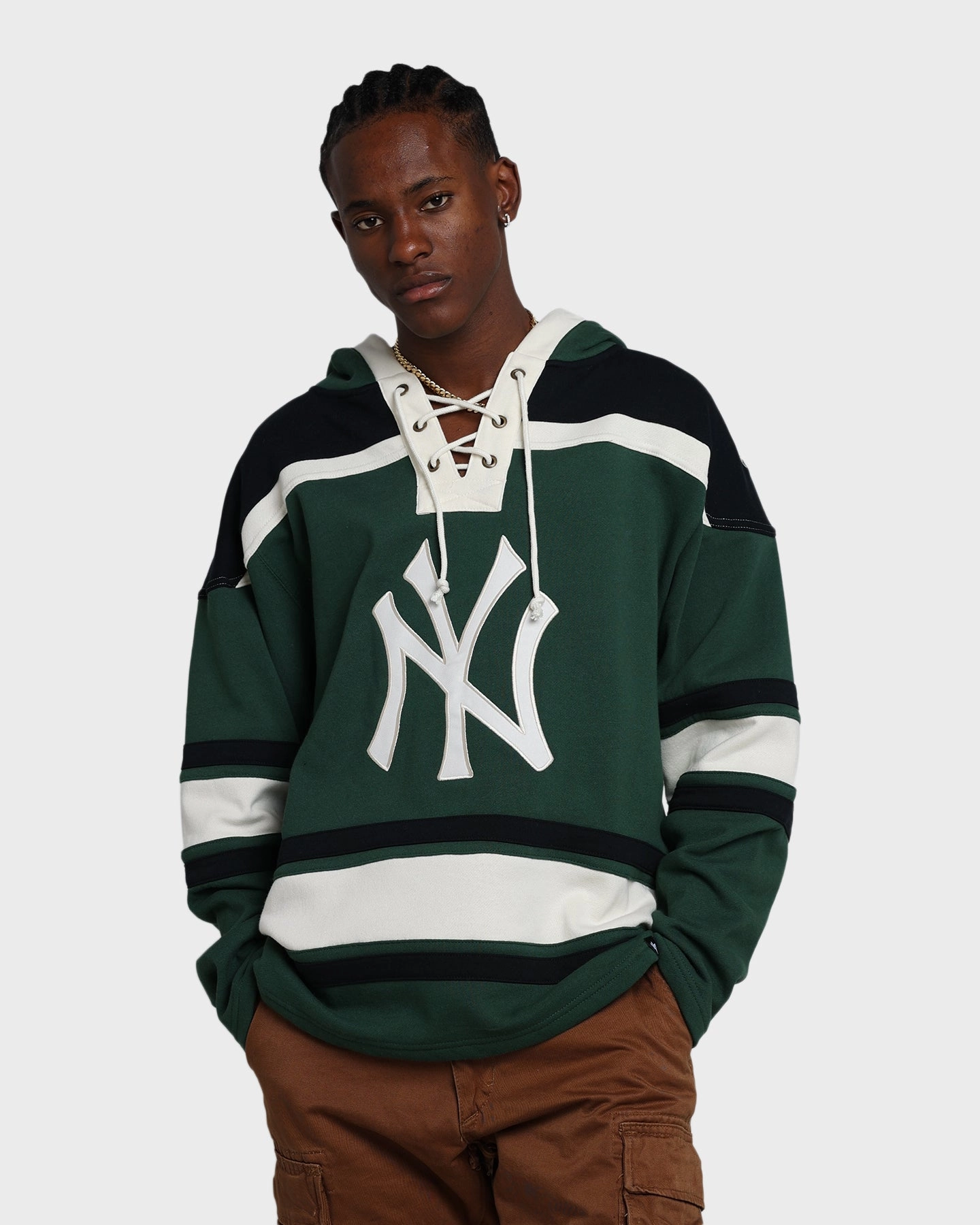 Trail Function 47 Brand New York Yankees Superior Lacer Hoodie Dark Green