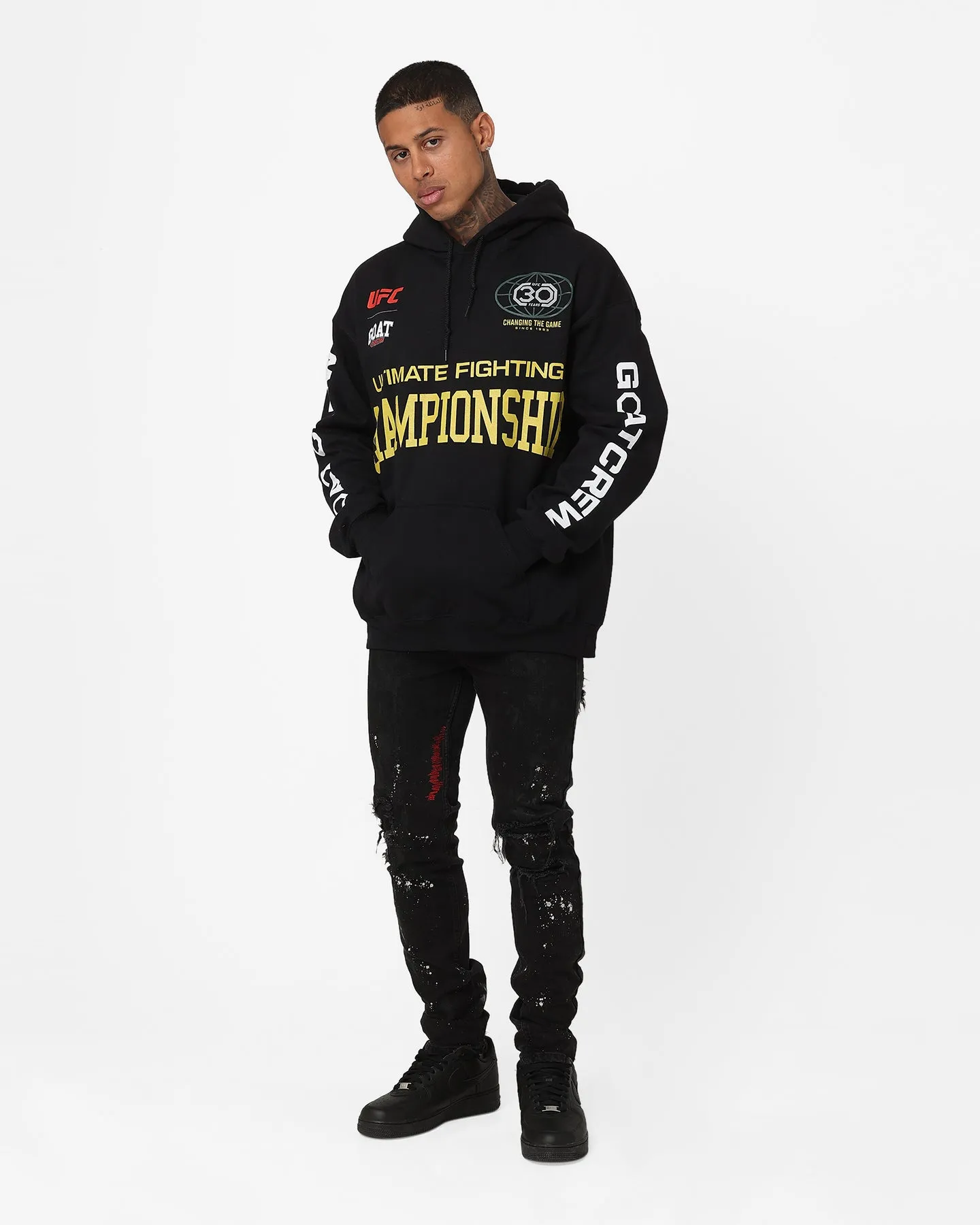 Assignment Insulated Comfort UFC By Goat Crew 30th Anniversary Hoodie Black