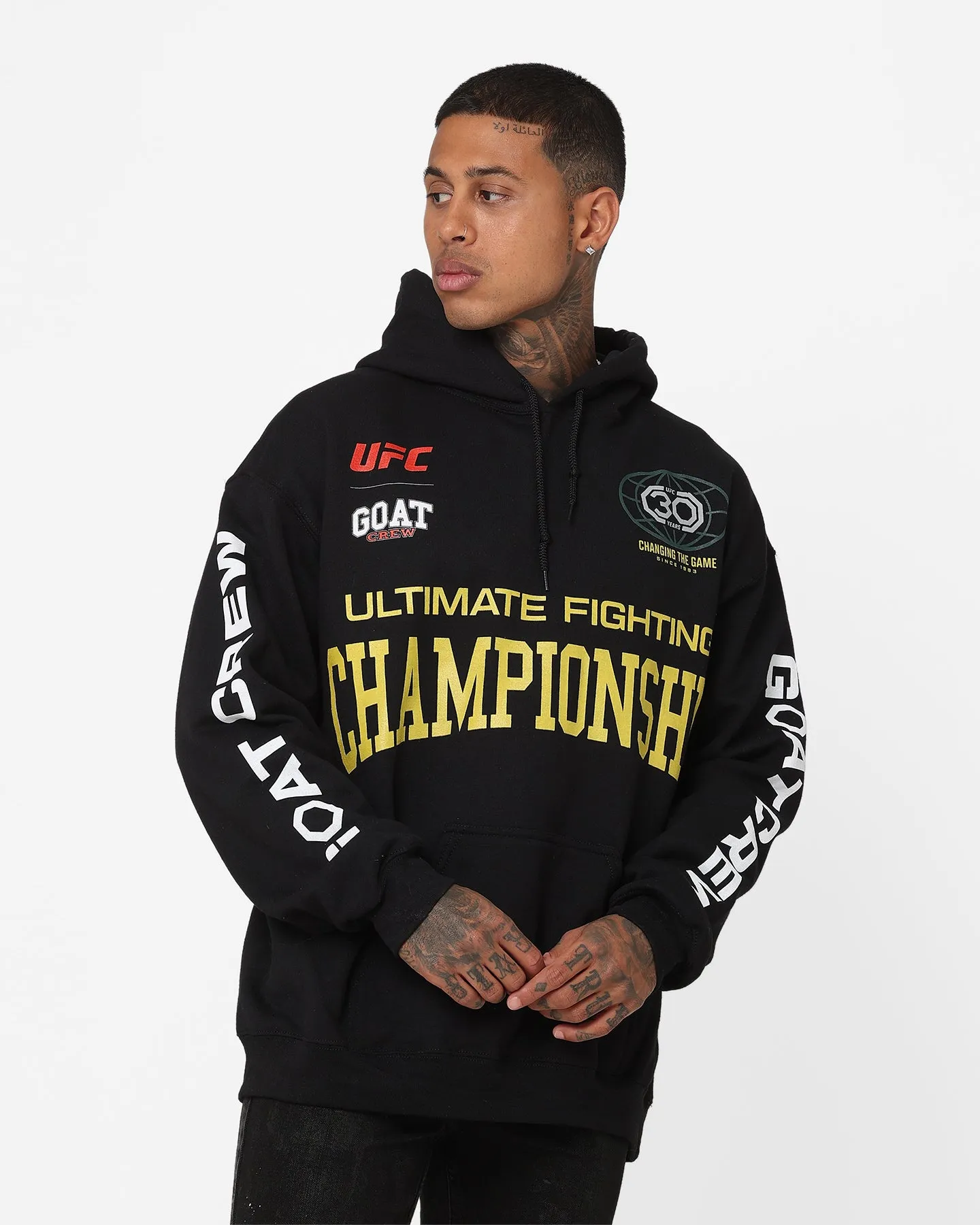 UFC By Goat Crew 30th Anniversary Hoodie Black Fashion Finish Streetwear Style