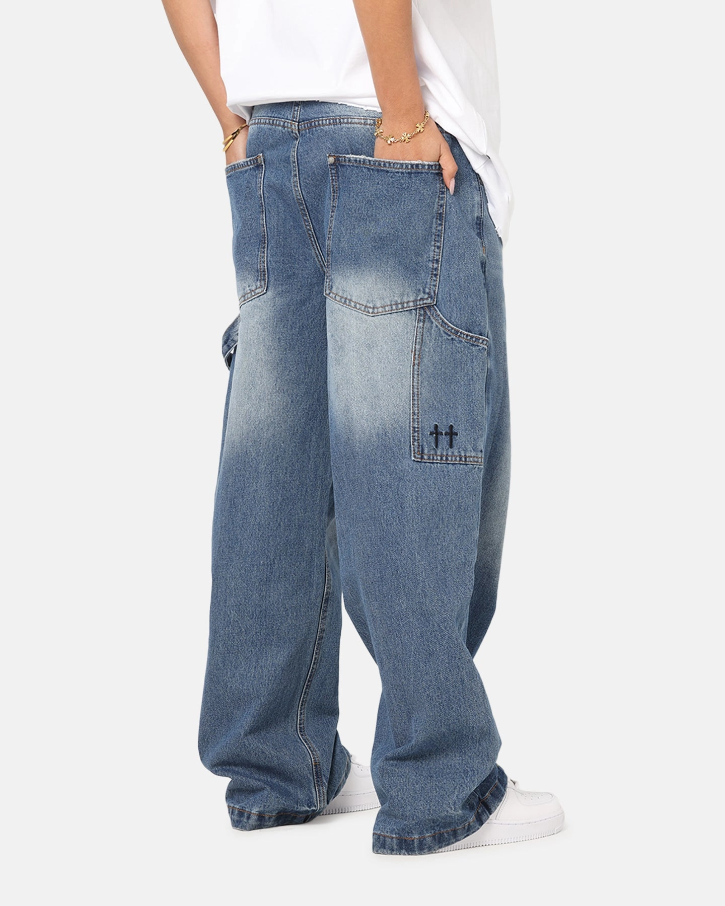 Morning Stroll Fashion Lover All Season Style Saint Morta Amplus Recon Carpenter Jeans Vintage Blue