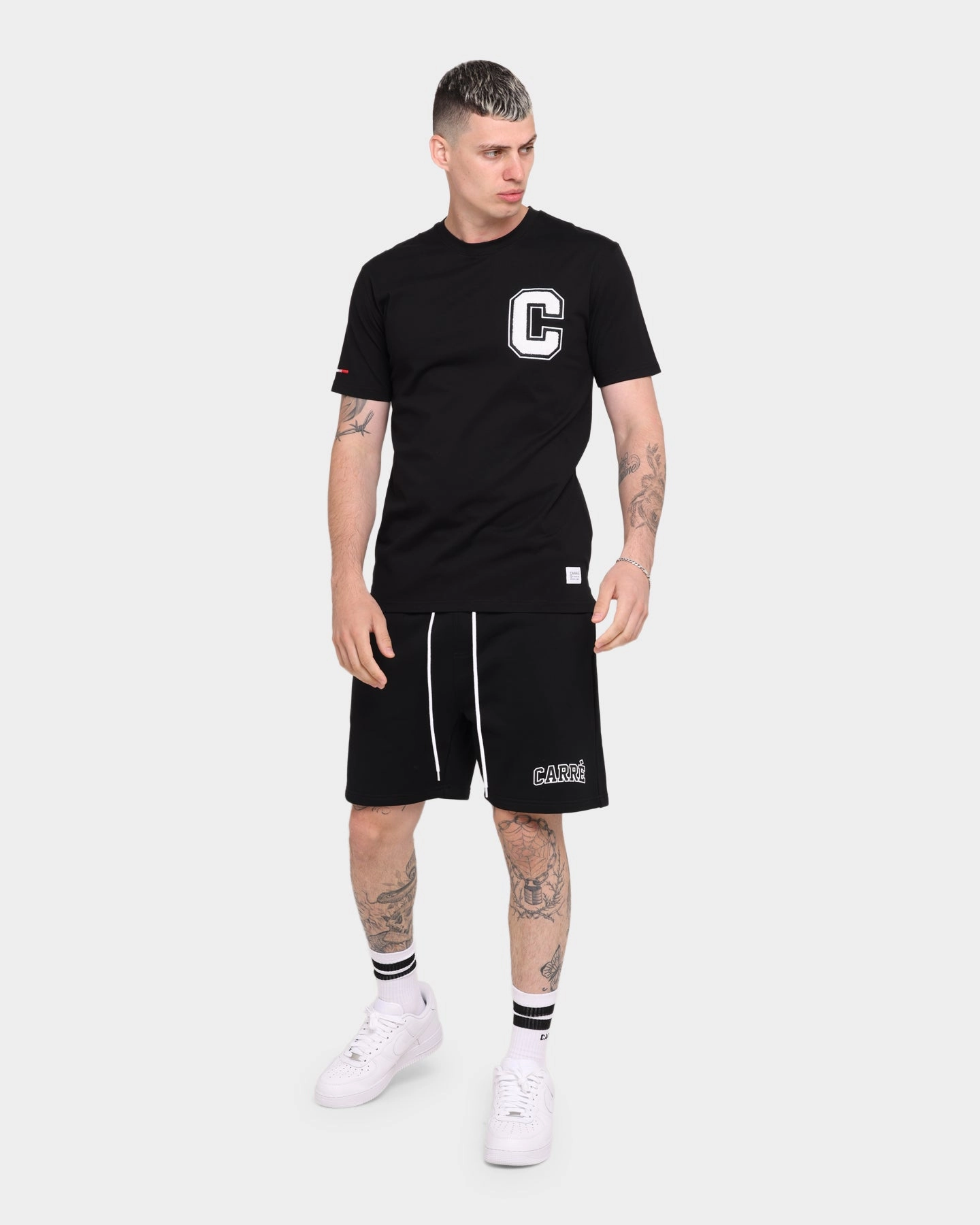 Carr?? CDG Sweat Short Black Flexible Gusset Design