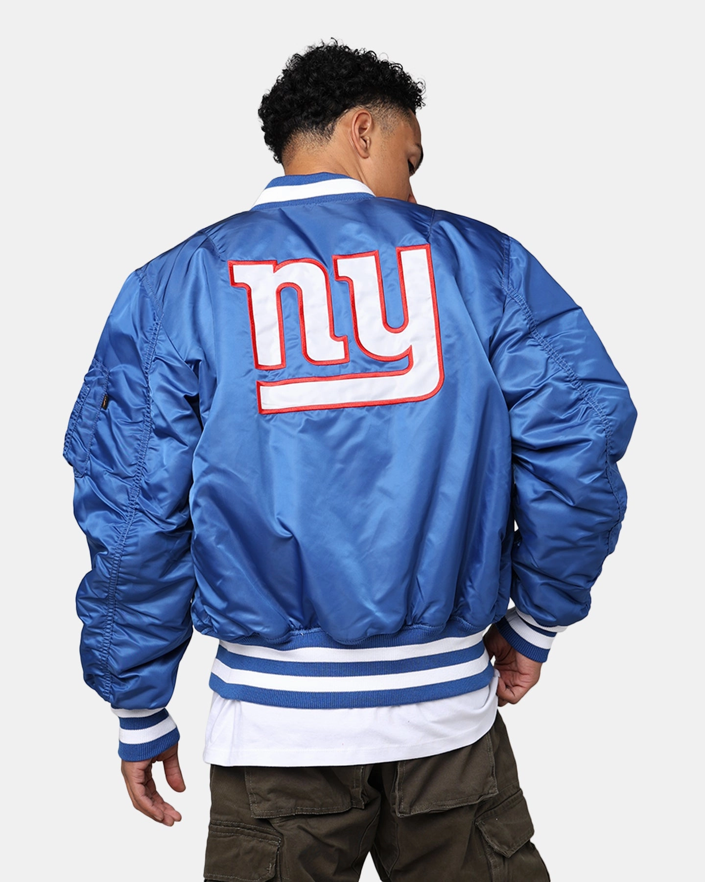 Fresh Function New Era X Alpha Series X NFL New York Giants MA-1 Bomber Jacket Royal/Red