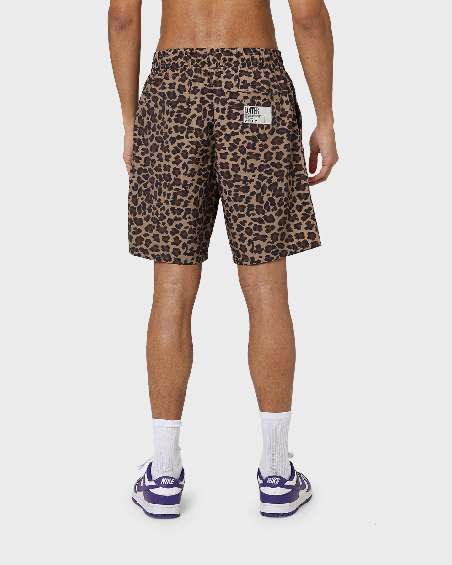 StretchWaistband Loiter Forbidden Walk Shorts Leopard