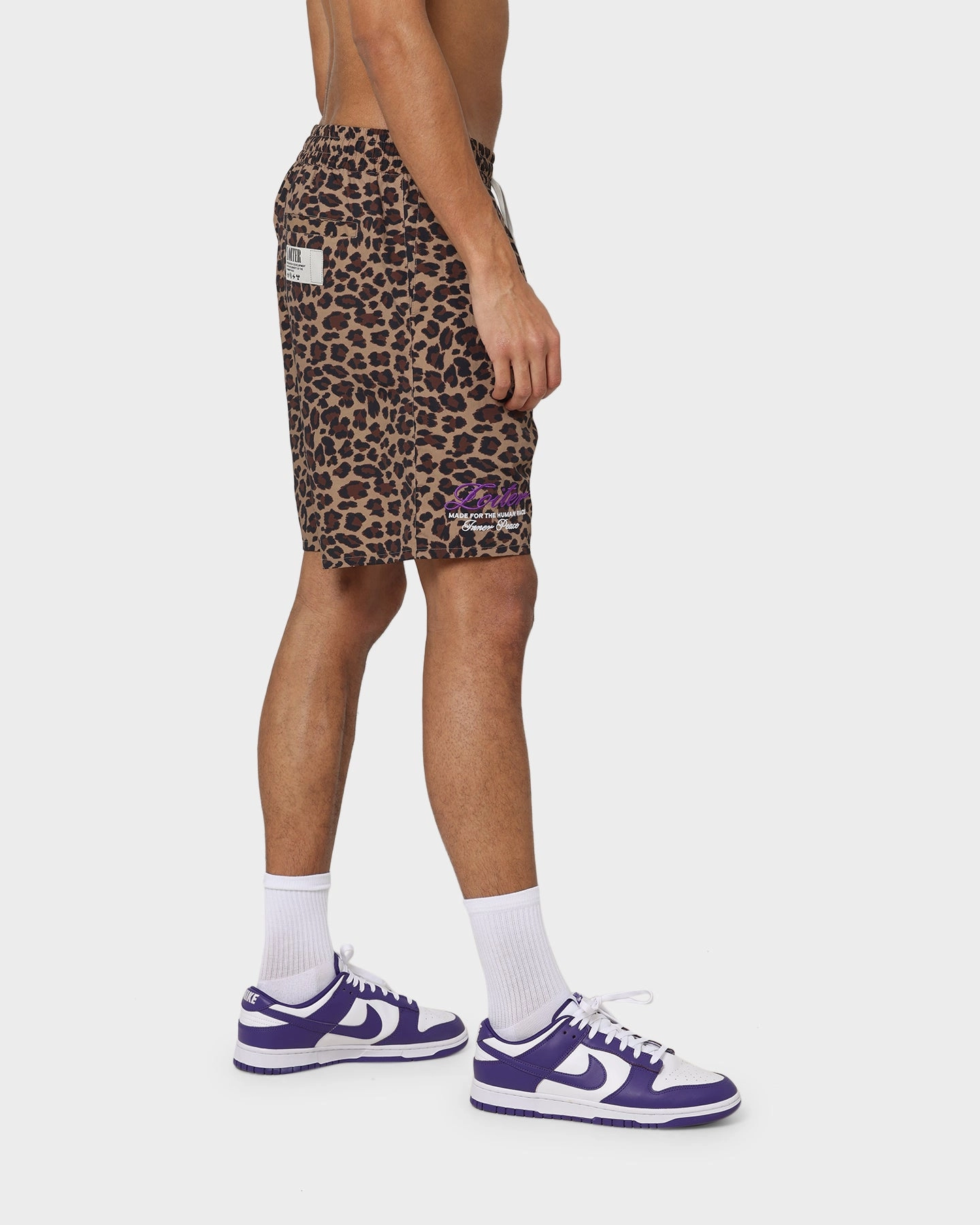 Loiter Forbidden Walk Shorts Leopard Functional Fit Mood Wear